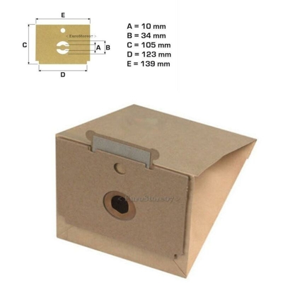 Eurostore07 - 8 SACCHETTI ASPIRAPOLVERE ROWENTA DYMBO TUTTI I MODELLI PRODOTTO ITALIA RW 17