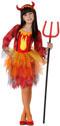 Costume regina dei diavoli bambina en oferta