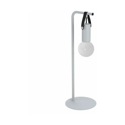 Lampada da Tavolo Scrivania Moderna in Metallo E27 60W Grigia Ø 17 Apricale EGLO