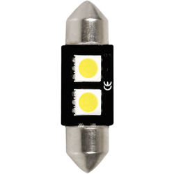 da Hyper led 6 2 smd x 3 chips (c5w) 10x36 mm sv8,5 8 1 pz d/blister bianco doppia polarità resistenza incorporata - Lampa en oferta