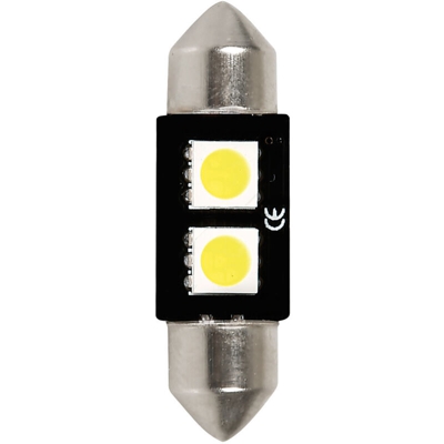 da Hyper led 6 2 smd x 3 chips (c5w) 10x36 mm sv8,5 8 1 pz d/blister bianco doppia polarità resistenza incorporata - Lampa