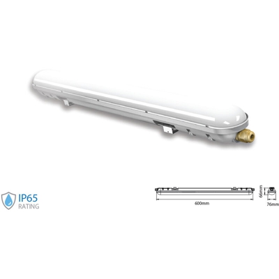 Plafoniera LED Impermeabile 18W 60cm 6000K IP65 - V-tac