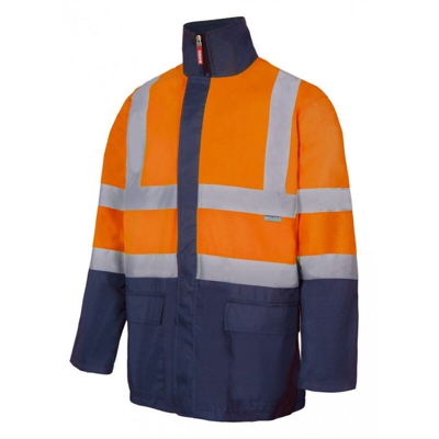 Velilla Serie 306003 Parka 4 in 1 bicolore ad alta visibilità arancio fluo, taglia M