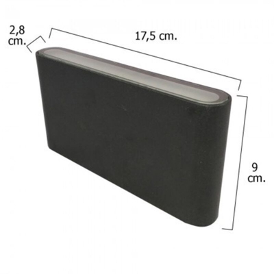 FARETTO LAMPADA APPLIQUE plafoniera DA ESTERNO AL LED RAY NERA - Papillon