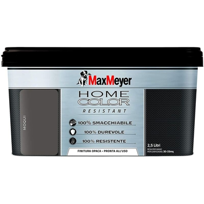 Max Meyer - MAXMEYER- PITTURA MURALE DECORATIVA HOME COLOR RESISTANT 2,5 lt MOQUI