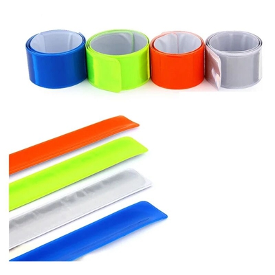 Fascia rifrangente/fluorescente da polso o caviglia a scatto in 4 colori Colore - Giallo Fluo - STICKERSLAB