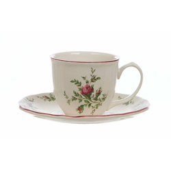 Set 6 Tazzine da Caffè in Ceramica Shabby Chic Tazze Eleganti Rose Blanc Mariclò características