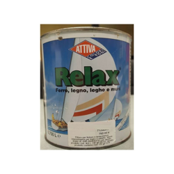 RELAX - SMALTO ALL'ACQUA PER FERRO, LEGNO, LEGHE E MURI 750 ML VERDE PERSIANA T.22 SATINATO - Attiva en oferta