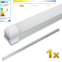 1x SMD LED Tubo 150cm integrato - Tubo fluorescente Bianco caldo T8 G13 - Cover opalino 25 W, 2500 Lumen- pronto per l'installazione - Ledvero en oferta