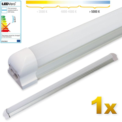 LEDVero 1x SMD LED Tubo 90cm integrato Bianco freddo - Tubo fluorescente T8 G13 - Cover opalino 14 W, 1400 Lumen- pronto per l'installazione en oferta