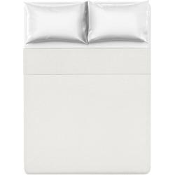 Lenzuolo Piano Basik In Cotone, Da 2 Piazze Bianco - KASANOVA en oferta