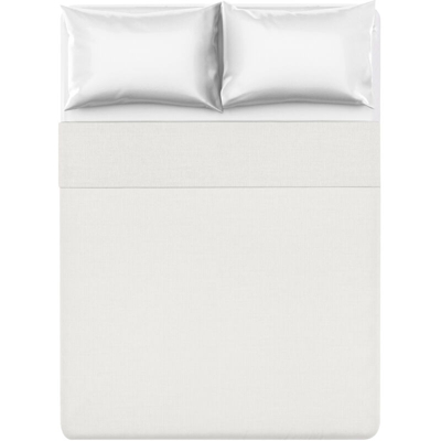 Lenzuolo Piano Basik In Cotone, Da 2 Piazze Bianco - KASANOVA