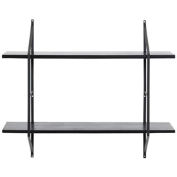 Mensola Murale Design Legno Nero E Metallo Bridge en oferta