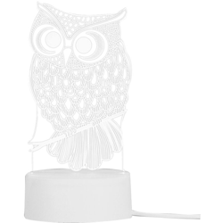 Lampada da tavolo a led con luce notturna 3D gufo - ASUPERMALL en oferta