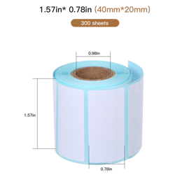 Carta termica per etichette vuote 300 fogli 40 * 20 mm 10 rotoli - ASUPERMALL características