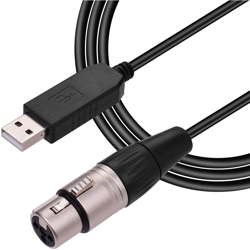 Cavo di conversione del segnale RS485-DMX Cavo da USB a interfaccia Canon a tre fori con spina nera, lunghezza 5 metri - ASUPERMALL en oferta
