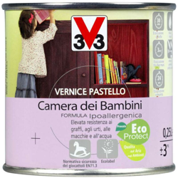 Vernice Pastello Ipoallergenica Acqua Bambini Protezione Legno Mobili Porte - Colore: Panna - V33 en oferta