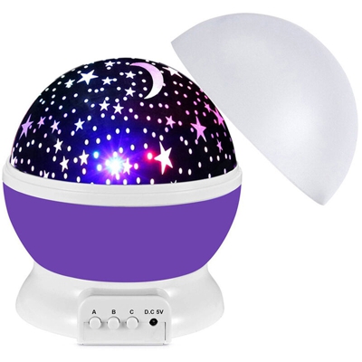 Lampada da tavolo cielo stellato proiettore LED cielo stellato spedita senza batteria con cavo USB colore base viola chiaro - ASUPERMALL