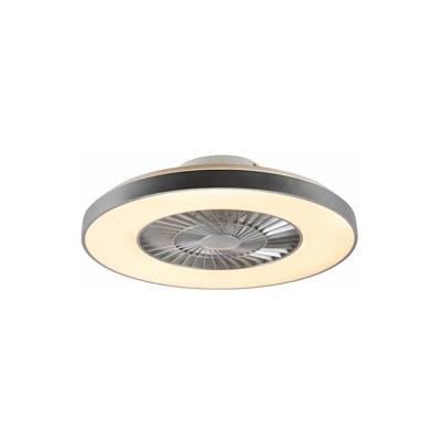 QAZQA Ventilatori da soffitto climo - Design - Plastico,Acciaio - Bianco/Argento - Tondo Non sostituibile Max. 1 x 40 Watt