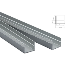 BA2519 Profilo Canalina Barra Alluminio Da Pavimento Incasso Calpestabile Impermeabile 1 Metro - Ledlux características