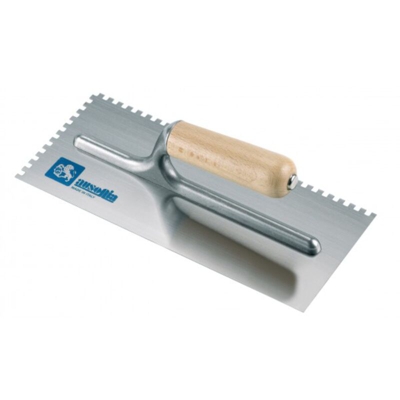 Ausonia frattazzo per colla con manico in legno 28X12, dente 10x10
