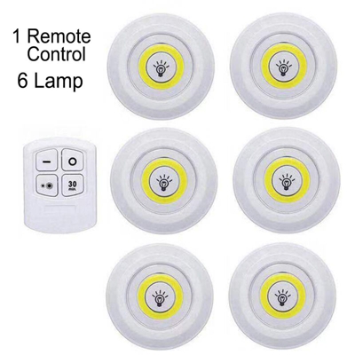 lampada da tavolo creativa a led 3W highlight COB (una per sei scatole) 6 luci + 1x telecomando (consegnato senza batterie) - ASUPERMALL