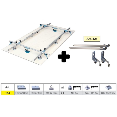 Sollevatore 1A4 Sigma Kera-Lift Completo 340X160 Cm + Kit Carrello 421