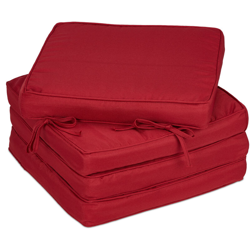 Cuscini per Sedie, Set 4 Accessori da 40x40 cm, Laccetti, Interni & Esterni, Poliestere & Gommapiuma, Bordeaux - RELAXDAYS en oferta