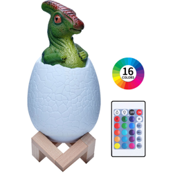 Dinosaur night light led 16 colori telecomando Parasaurus - ASUPERMALL en oferta