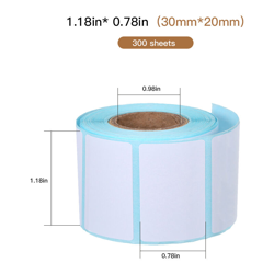 Carta termica per etichette vuote 300 fogli 30 * 20 mm 10 rotoli - ASUPERMALL precio