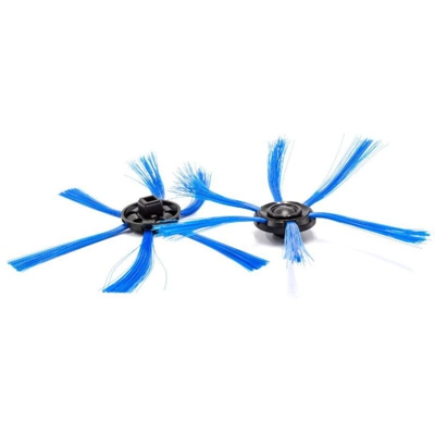 vhbw 2x spazzola laterale di ricambio compatibile con Philips Smartpro Active FC8810 robot aspirapolvere - Set di spazzole, nero / blu