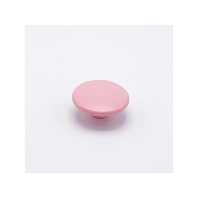 Pomolo a forma di disco in goffrato fine rosa 52x24mm - 428 Ufo - POLIDEAS