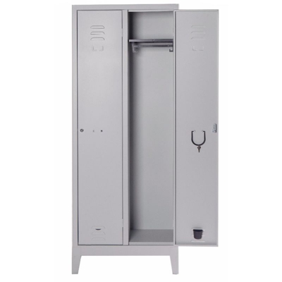 Prometal - ARMADIO ARMADIETTO SPOGLIATOIO 2 POSTI METALLO 68 x 34 x H179 Cm PRATIKO GRIGIO