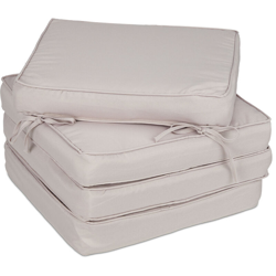 Cuscini per Sedie, Set 4 Accessori da 40x40 cm, Laccetti, Interni & Esterni, Poliestere & Gommapiuma, Talpa - RELAXDAYS características