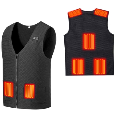 Doppio interruttore 7 zone riscaldamento gilet nero XL - ASUPERMALL