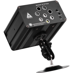 Muslady - Luce da palcoscenico per controllo del suono 8 fori 128 modello con staffa adattatore CA / CC telecomando pacchetto di viti di montaggio precio