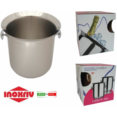 SECCHIELLO CHAMPAGNE INOX C/POM. CM.19X18h - BIGHOUSE IT