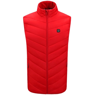 Gilet riscaldante USB fibra di carbonio rosso L - ASUPERMALL