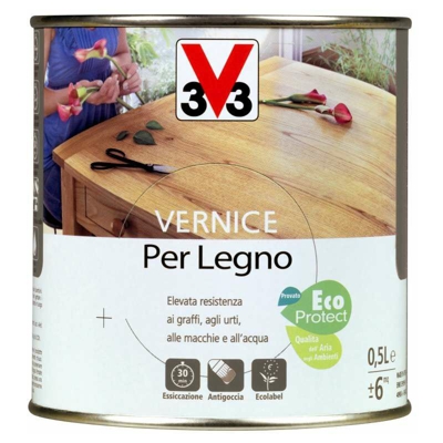 Vernice Per Legno 500 ml Noce Chiaro - V33 ITALIA
