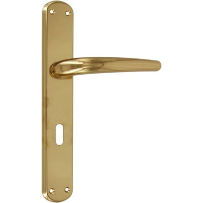 Maniglia con placca ottone oro lucido serie cinzia fb - Salone - GRELLI FERRAMENTA