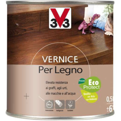 Vernice per Legno da Interno ad Acqua Protettivo Protezione Mobili Pittura - Colore: Noce Rustico Brillante - Formato: 0,5 Lt - V33 en oferta