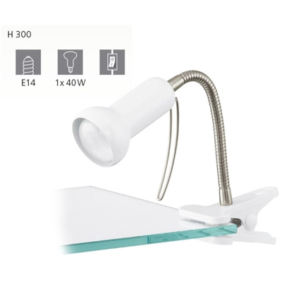 Eglo Italiana - Lampada Fabio Bianca con Pinza - FALSE