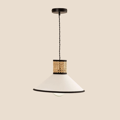 Lampada da Soffitto in Rattan Ayram Bianco Rattan - Sklum