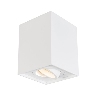QAZQA Faretto quadro - Moderno - Alluminio - Bianco - Cubo/Quadrato Max. 1 x Watt
