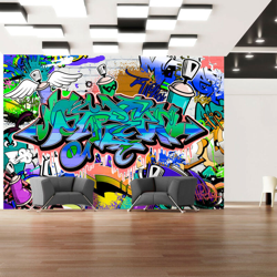 Artgeist - Fotomurale - Graffiti: motivo blu - 200x140 precio