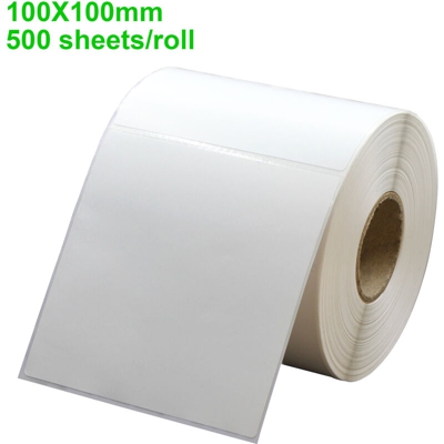 Carta da stampa termica 100 * 100mm 500 fogli / rotolo bianco - ASUPERMALL
