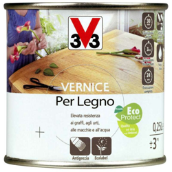 Vernice Per Legno 250 ml Noce Rustico Brillante - V33 ITALIA características