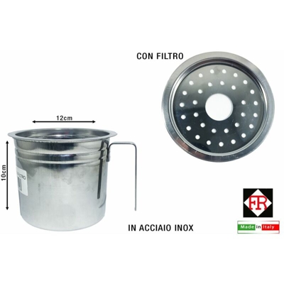 Bollilatte Tazzotto Inox Cm.12 Con Filtro - BIGHOUSE IT