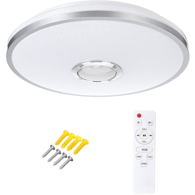 Altoparlante musicale bluetooth con plafoniera LED RGB da 60W 34 cm A - AUGIENB