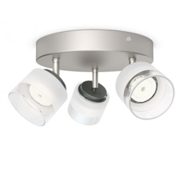 Fremont 3 Faretti a Forma di Spirale Acciaio Spazzolato LED, 3 x 4W, Nickel [Classe di efficienza energetica A+] - Philips en oferta